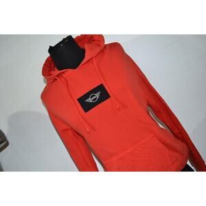 17493 Mini Copper Car Hoodie Pullover With Pockets Red Cotton Size Medium Womens